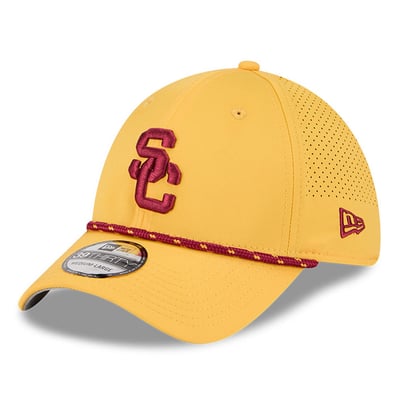 USC Trojans New Era Performance Rope 39THIRTY Stretch Hat - Gold