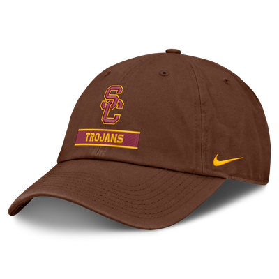 USC Trojans Nike 2026 Military Appreciation Club Adjustable Hat - Brown