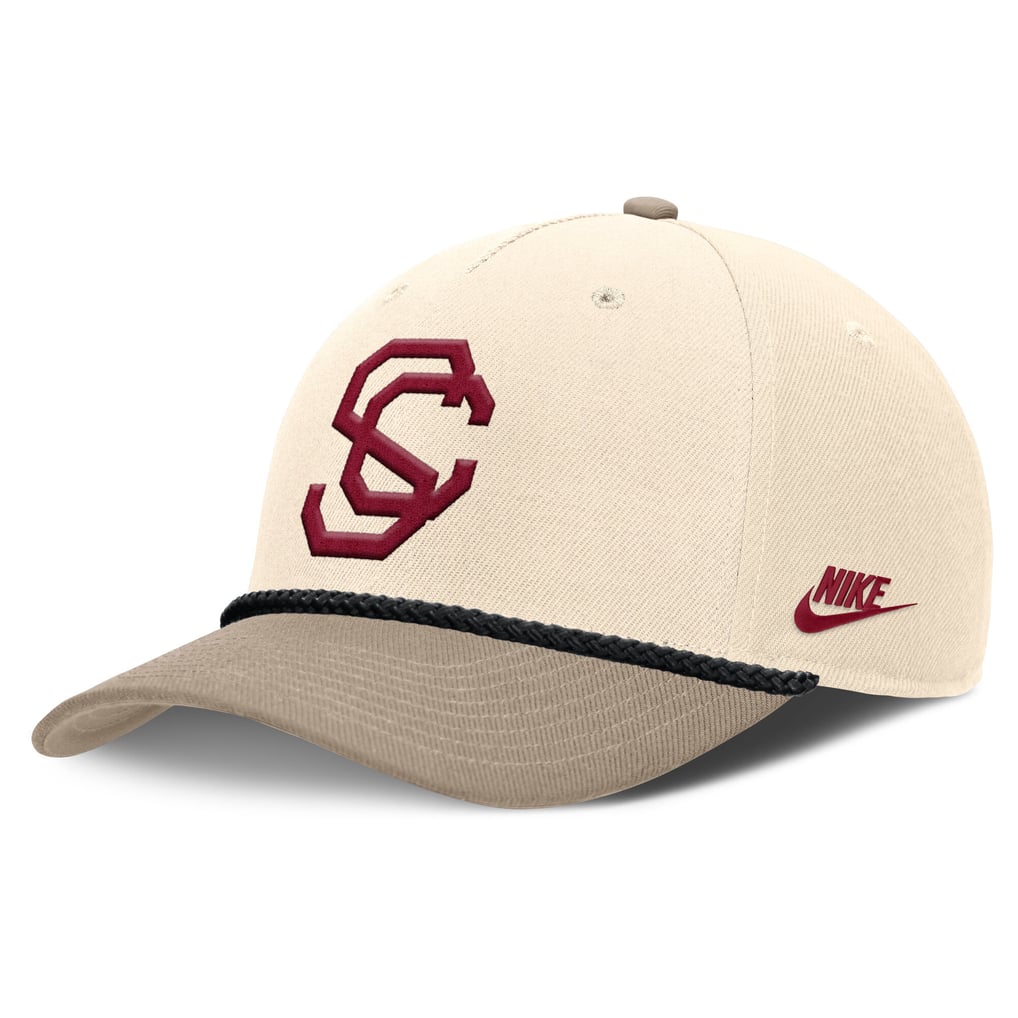 USC Trojans Nike Rise Legacy Throwback Logo Adjustable Hat - Natural