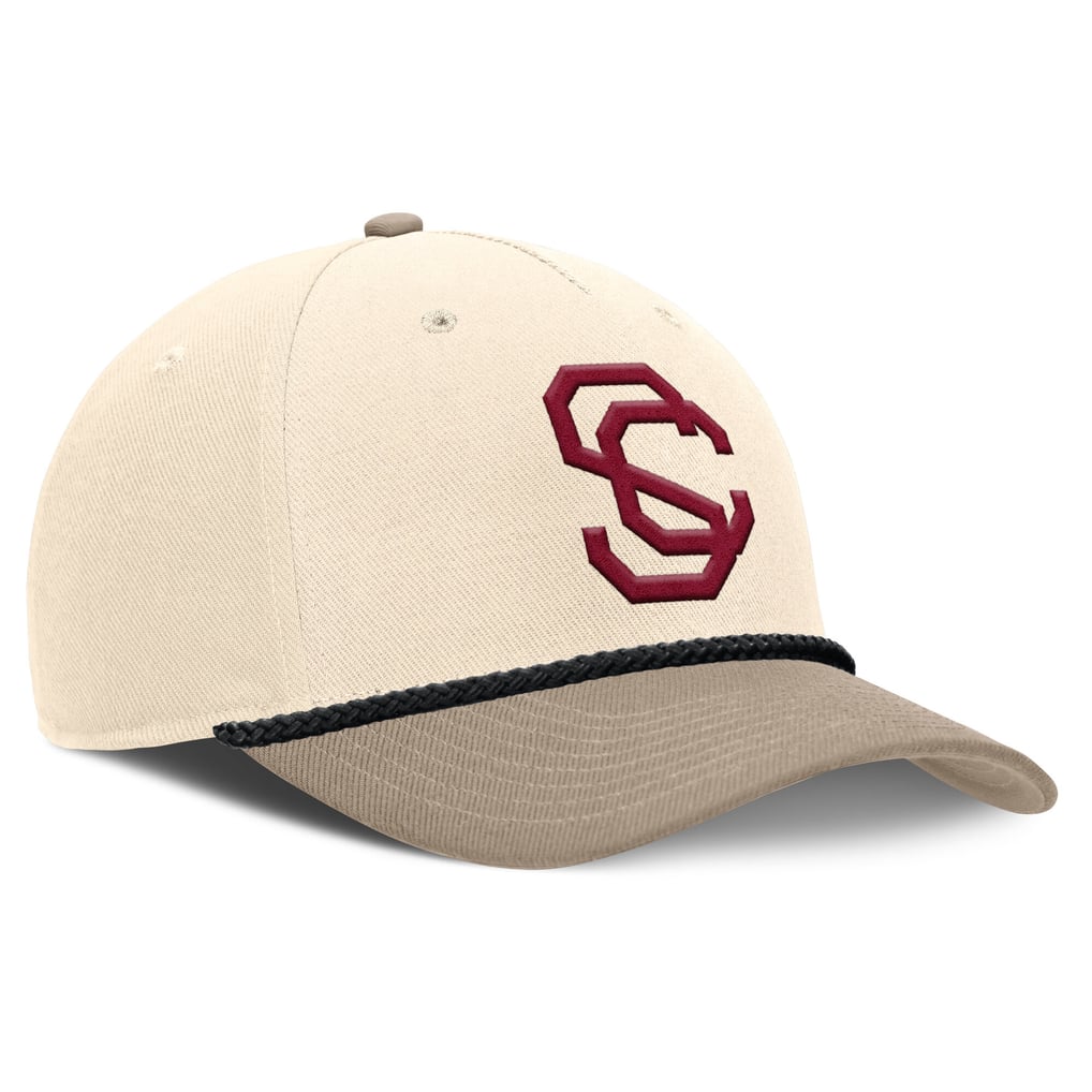 USC Trojans Nike Rise Legacy Throwback Logo Adjustable Hat - Natural
