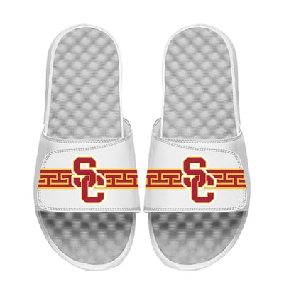USC Trojans ISlide Unisex Stripe Slide Sandals - White