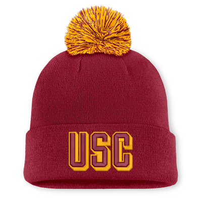 USC Trojans Nike Unisex Letter Mascot Knit Hat with Pom - Cardinal