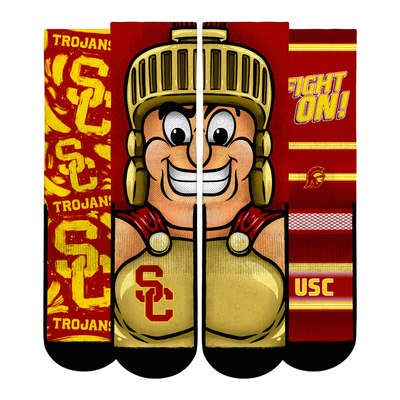  USC Trojans Rock Em Unisex Fan Favorite Three-Pack Crew Sock Set - Cardinal