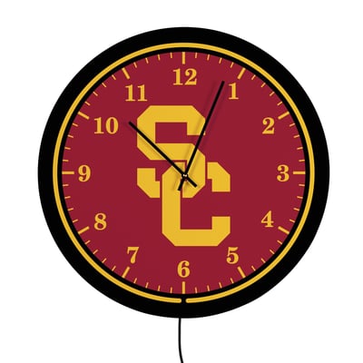 USC Trojans 18" Lighted Round LED Wall Clock
