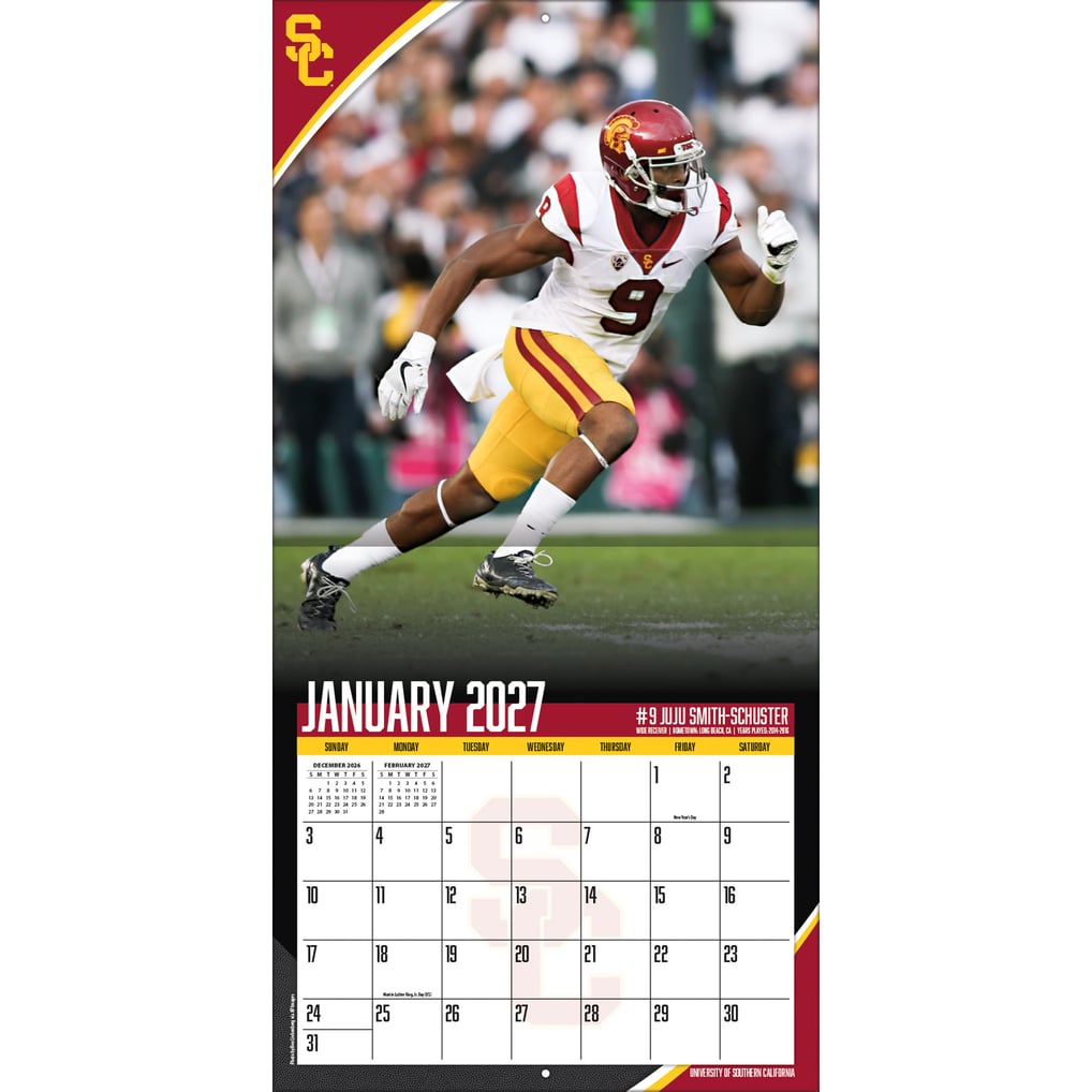 USC Trojans 2027 12” x 12” Team Wall Calendar
