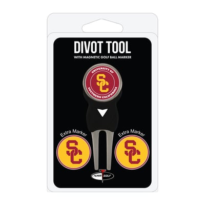 USC Trojans Golf Divot Tool Pack with 3 Magnetic Markers