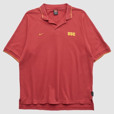 USC Trojans Nike 2000s Polo - Red - XL by Fanatics Real Vintage
