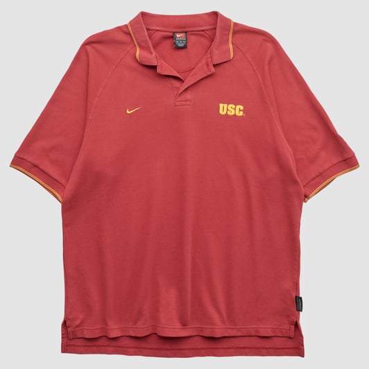USC Trojans Nike 2000s Polo - Red - XL by Fanatics Real Vintage