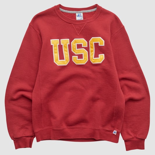 USC Trojans Russell 2010s Pullover Sweatshirt - Red - XS by Fanatics Real Vintage