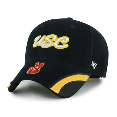 USC Trojans '47 Women's Velvet Denim Script MVP Adjustable Hat - Black