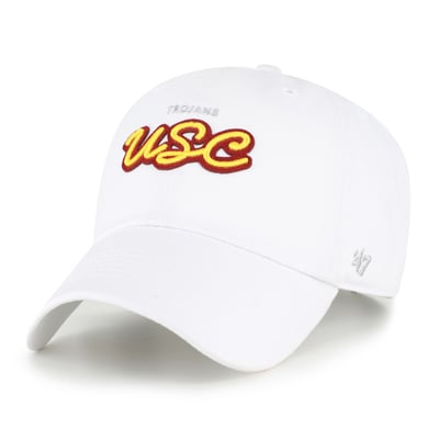 USC Trojans '47 Women's Trendy Script Clean Up Adjustable Hat - White