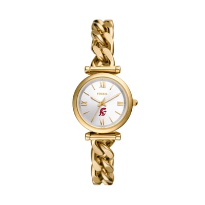 USC Trojans Fossil Women's Carlie Gold-Tone Stainless Steel Watch