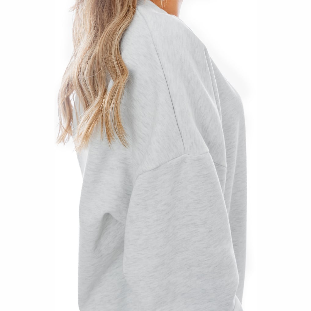 USC Trojans Gameday Couture Women's Premium Fleece Drop Shoulder Oversized Pullover Sweatshirt - Gray
