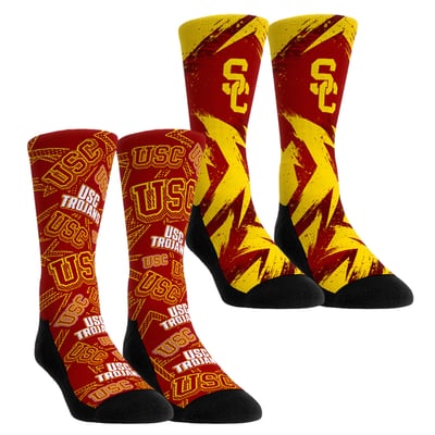  USC Trojans Rock Em Youth Game Day Two-Pack Crew Socks Set - Red