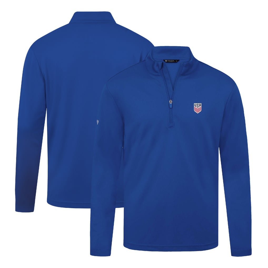 USMNT Levelwear Heron Quarter-Zip Pullover Top - Royal