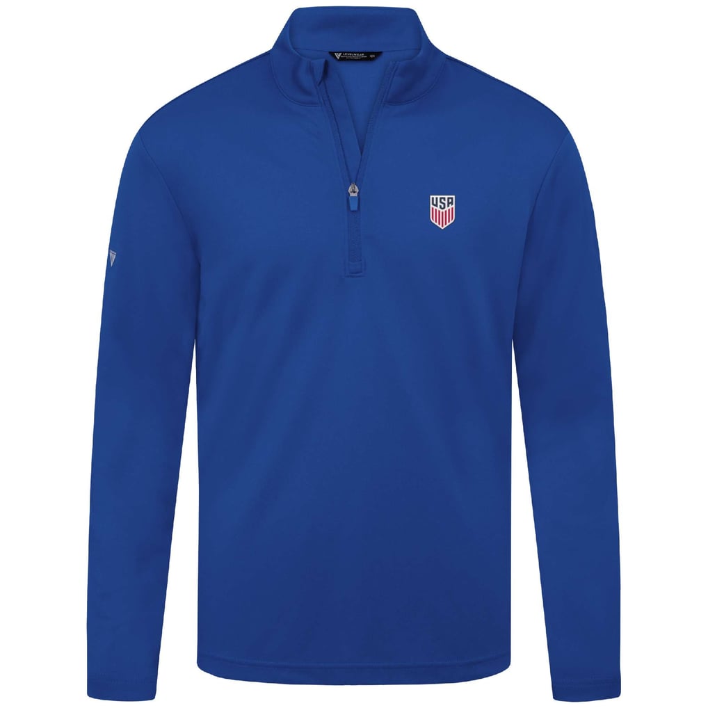 USMNT Levelwear Heron Quarter-Zip Pullover Top - Royal