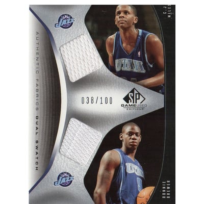 2006-07 SP Game Used Authentic Fabrics Dual #BM C.J. Miles/Ronnie Brewer