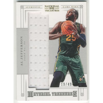 2012-13 Panini National Treasures Material Treasures #45 Al Jefferson/49