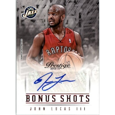 2013-14 Prestige Bonus Shots Autographs Red #6 John Lucas III
