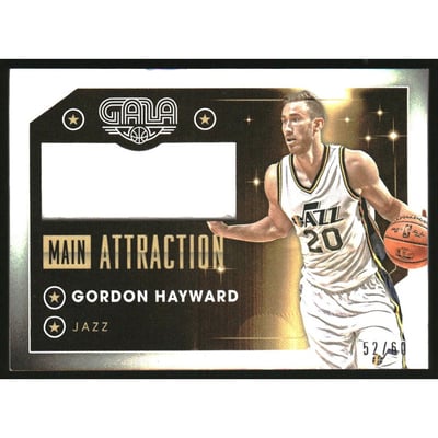 2015-16 Panini Gala Main Attraction Memorabilia #34 Gordon Hayward/60