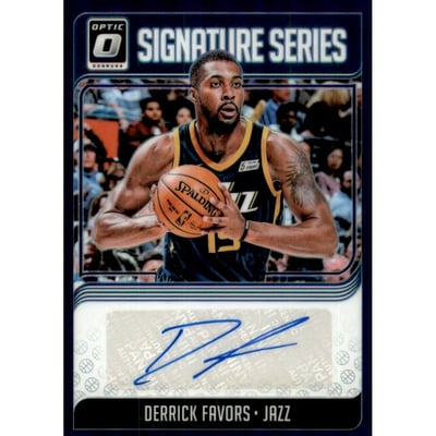 2018-19 Donruss Optic Signature Series Purple #17 Derrick Favors