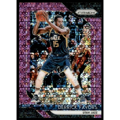 2018-19 Panini Prizm Prizms Fast Break Purple #173 Derrick Favors