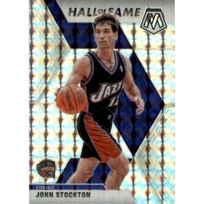 2019-20 Panini Mosaic Mosaic #293 John Stockton HOF