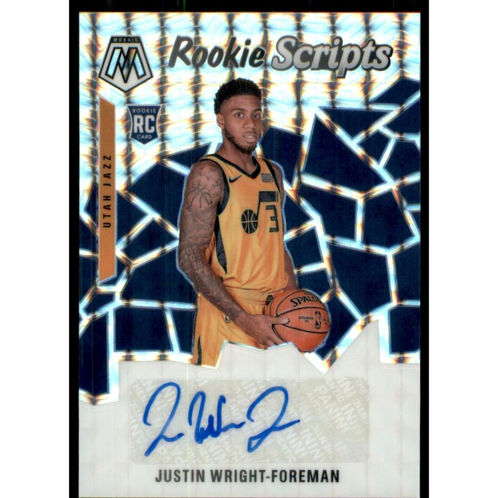 2019-20 Panini Mosaic Rookie Scripts #39 Justin Wright-Foreman