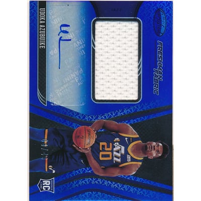 2020-21 Certified Freshman Fabric Signatures Blue #14 Udoka Azubuike