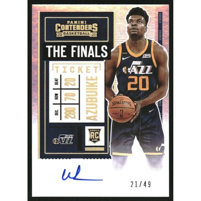 2020-21 Panini Contenders Photo Variation Autographs The Finals Ticket #134 Udoka Azubuike AU