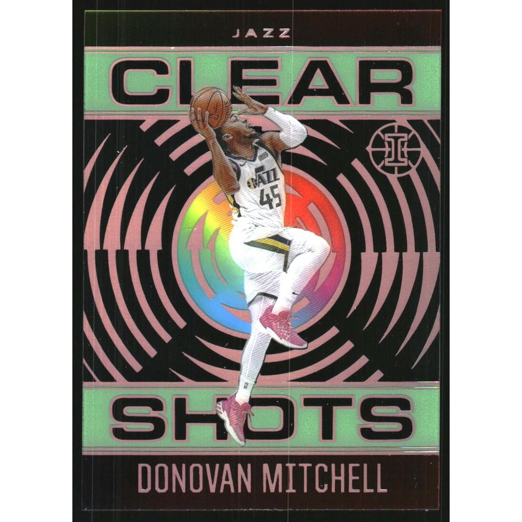 2020-21 Panini Illusions Clear Shots Emerald #8 Donovan Mitchell