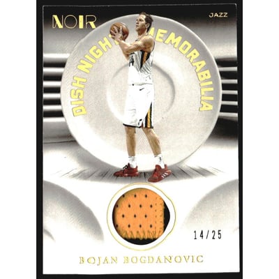 2020-21 Panini Noir Dish Night Memorabilia Prime #30 Bojan Bogdanovic/25