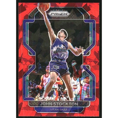 2021-22 Panini Prizm Prizms Red Ice #267 John Stockton