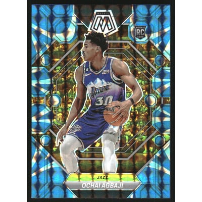 2022-23 Panini Mosaic Mosaic Reactive Blue #208 Ochai Agbaji