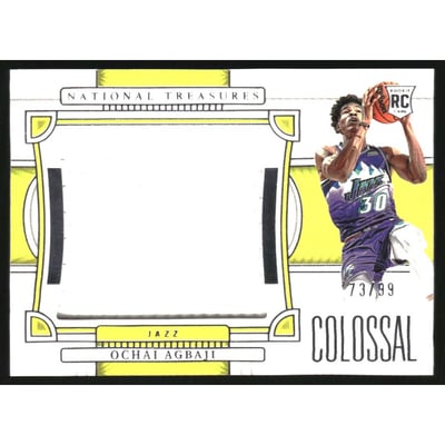 2022-23 Panini National Treasures Colossal Rookie Materials #17 Ochai Agbaji