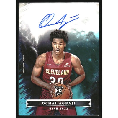 2022-23 Panini Origins Rookie Autographs Turquoise #14 Ochai Agbaji