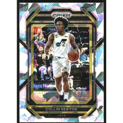 2022-23 Panini Prizm Prizms Ice #87 Collin Sexton