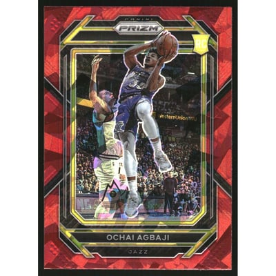 2022-23 Panini Prizm Prizms Red Ice #267 Ochai Agbaji