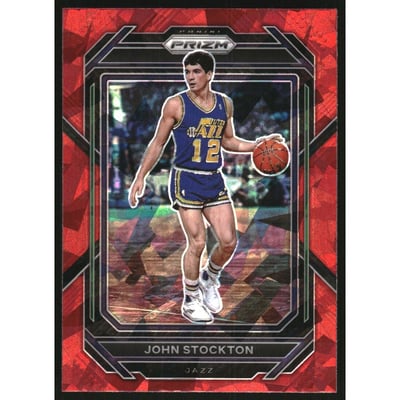 2022-23 Panini Prizm Prizms Red Ice #292 John Stockton