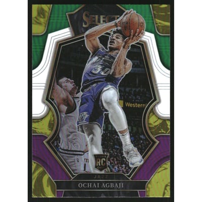 2022-23 Select Prizms Green White Purple #199 Ochai Agbaji