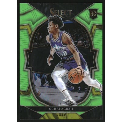 2022-23 Select Prizms Neon Green #96 Ochai Agbaji