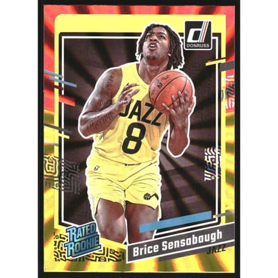 2023-24 Donruss Holo Red and Gold Laser #214 Brice Sensabaugh