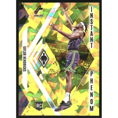 2023-24 Panini Phoenix Instant Phenom Phoenix Yellow Ice #16 Taylor Hendricks