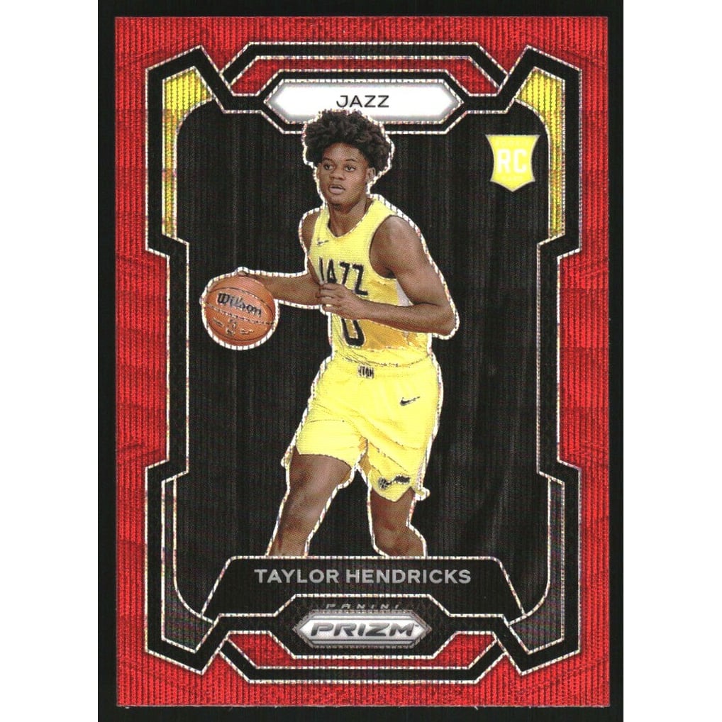 2023-24 Panini Prizm Prizms Ruby Wave #161 Taylor Hendricks