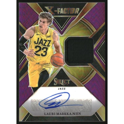 2023-24 Select X-Factor Memorabilia Signatures Purple Prizms #9 Lauri Markkanen