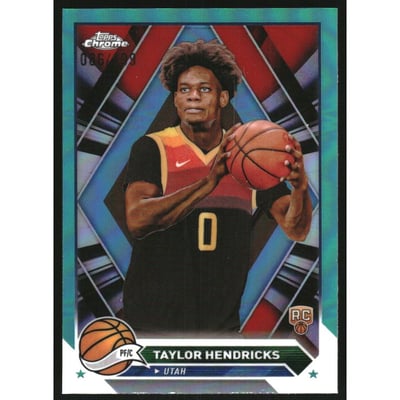 2023-24 Topps Chrome Aqua Refractors #147 Taylor Hendricks