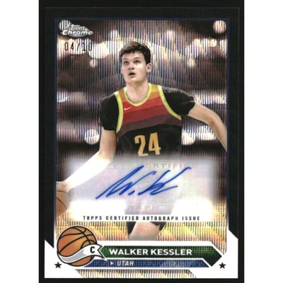 2023-24 Topps Chrome Autographs Black Wave Refractors #CGWK Walker Kessler