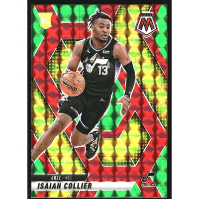 2024-25 Panini Mosaic Mosaic Choice Red and Green #222 Isaiah Collier