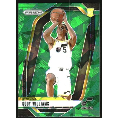 2024-25 Panini Prizm Prizms Green Ice #232 Cody Williams