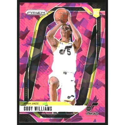 2024-25 Panini Prizm Prizms Pink Ice #232 Cody Williams